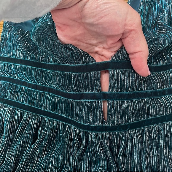 Lulus Metallic Teal Green/Blue Semi Formal Homecoming Party Dress Size Small NWT - Picture 4 of 14